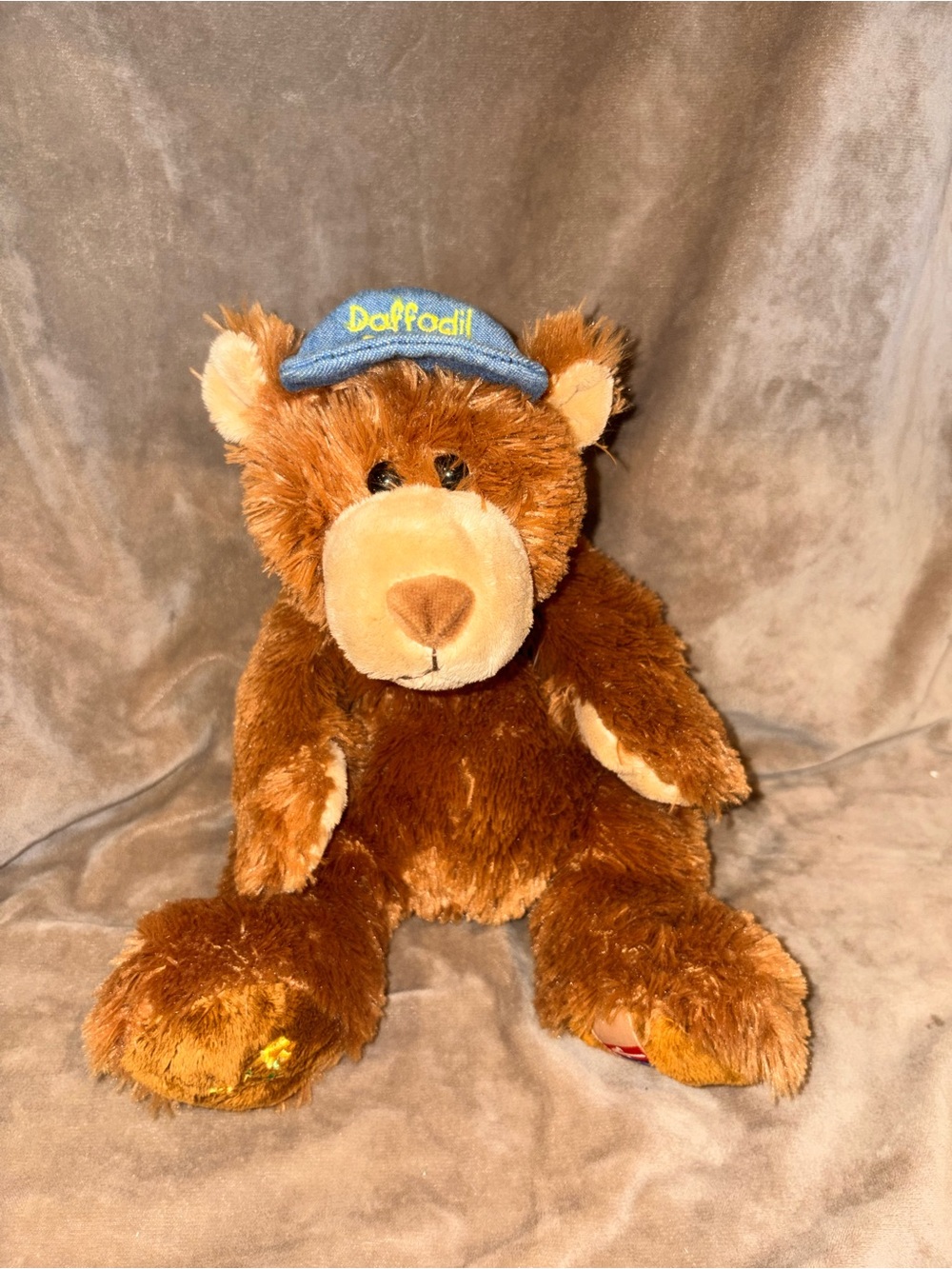 Boyd’s Bear "Daffodil Days" Teddy Bear Plush – Blue Denim Cap (10")
